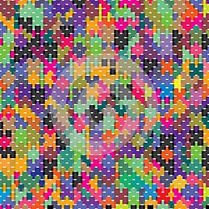 Color Geometric Grid Squares Mix Vector Object Fabric Background Pattern Texture