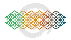 Colorful Geometric Hexagonal Grid for Abstract Backgrounds, vector design Generative AI