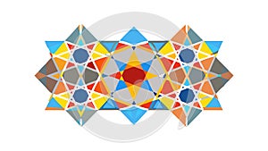 Colorful Geometric Interlocking Abstract Pattern, vector design Generative AI