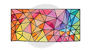 Colorful Geometric Low Poly Triangle Pattern, vector design Generative AI