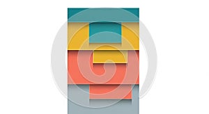 Colorful geometric pattern featuring overlapping rectangles