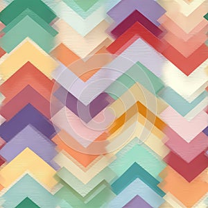 Colorful Geometric Pattern with Overlapping Triangles and Shapes