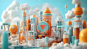 AI-Generated Heart Cityscape