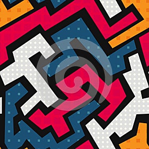 Colorful geometric seamless pattern