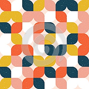Colorful geometric seamless pattern. Retro style. photo