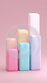 Colorful geometric shapes arranged in a visually appealing composition