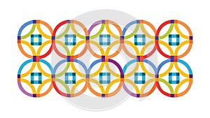 Colorful Geometric Square Grid Pattern Vector, vector design Generative AI