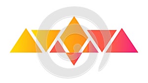 Colorful Geometric Triangle Diamond Pattern Vector, vector design Generative AI