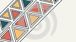 Colorful Geometric Triangle Mosaic Pattern, vector design Generative AI