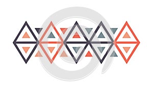 Colorful Geometric Triangle Pattern, Vibrant Abstract Design, vector design Generative AI