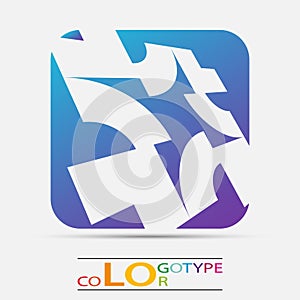 Colorful geometric vector business icon,logo, sign, symbol