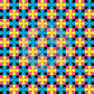 Colorful geometric vector pattern in memphis style