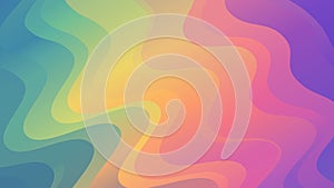 Colorful Geometric Waves Composition Background