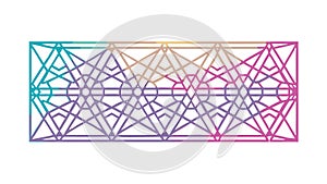 Colorful Geometric Wireframe Abstract Pattern Vector Background, vector design Generative AI