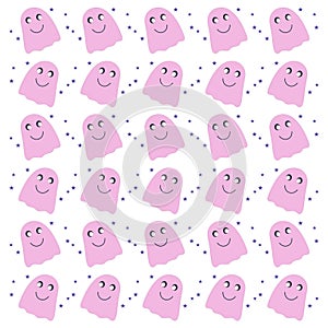 COLORFUL GHOSTS HALLOWEEN DESIGN PATTERN