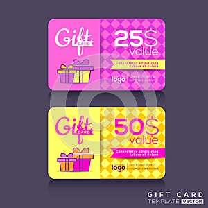 Colorful Gift card Design Template