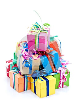Colorful gifts box photo