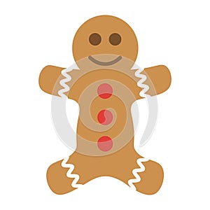 Colorful Gingerbread Man Icon