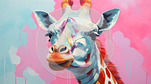Colorful Giraffe Painting Inspired By Natalia Rak And Etam Cru