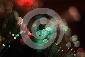 Colorful glare lights.