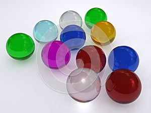 Colorful glass balls