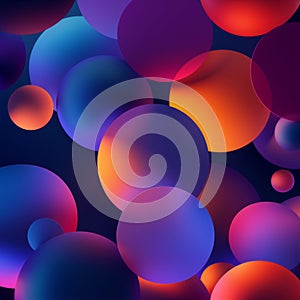 Colorful glass circles floating forming a vibrant abstract background.