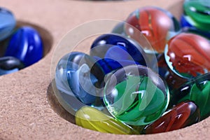 Colorful Glass Marble Game