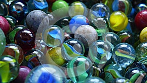 Colorful glass marbles