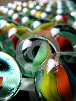 Colorful glass marbles