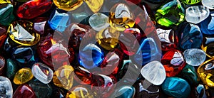 Colorful Glass Marbles Glistening in the Sunlight