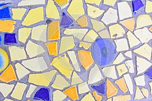 Colorful glass mosaic art