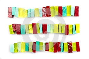 Colorful glass mosaic tiles