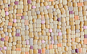 Colorful glass mosaic wall art background