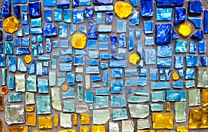 Colorful glass mosaic wall background