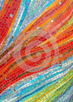 Colorful glass mosaic wall background