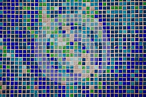 Colorful glass mosaic wall background