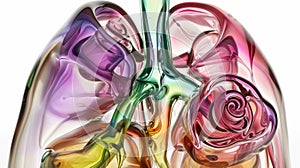 A colorful glass sculpture