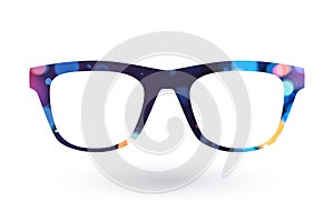 Colorful glasses frame icon simbol