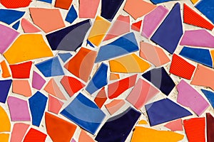 Colorful glazed tile