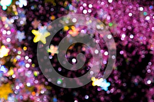 Colorful glitter abstract background with bokeh