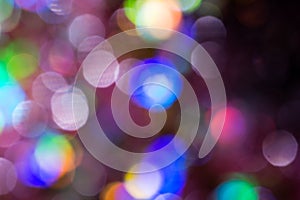 Colorful glitter abstract background with bokeh