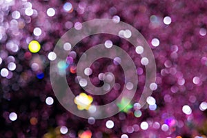 Colorful glitter abstract background with bokeh