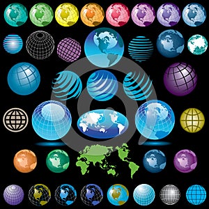 Colorful globes