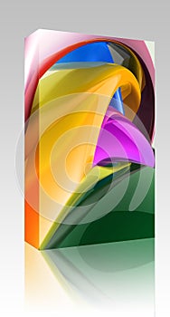 Colorful glossy abstract box package