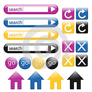 Colorful Glossy Web Buttons 2