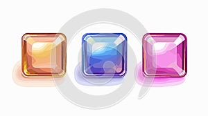 Colorful Glossy Web Vector Push Button Icon for Websites and Apps