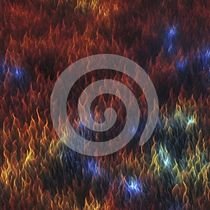 Colorful glowing fire. A glowing fire illustration. AI-Generated.