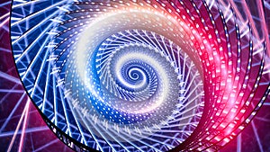 Colorful glowing retro spiral abstract background