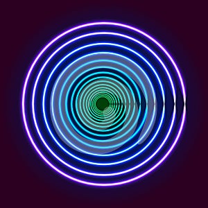 Colorful Glowing Rings - eps10 abstract background art