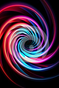 colorful glowing spiral design pattern generative AI